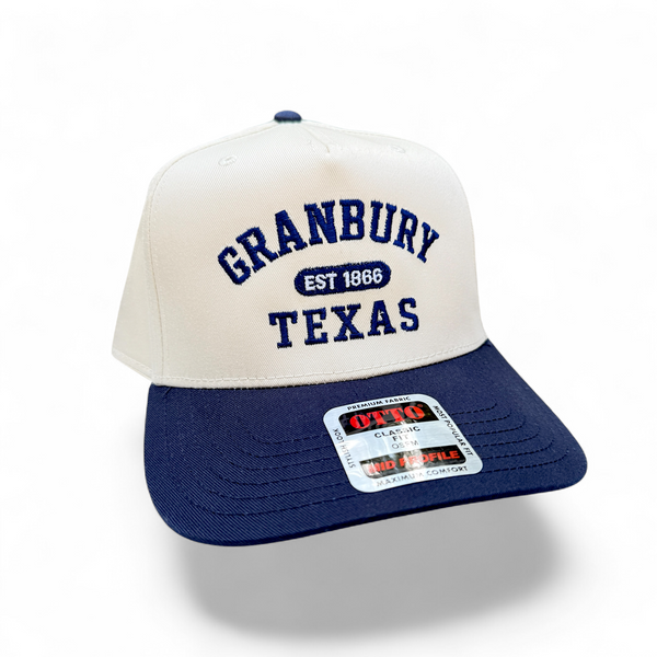 Granbury Est. 1866 Hat – Bone & Navy