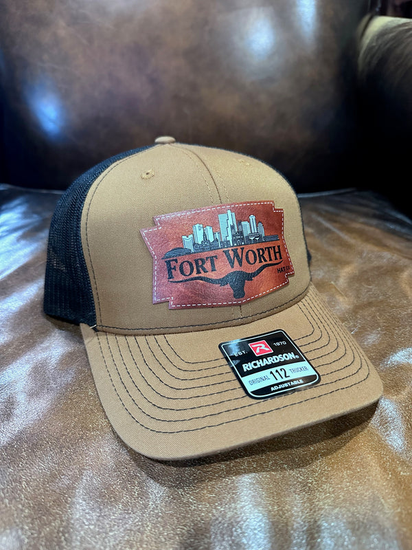Fort Worth Skyline Stained Leather