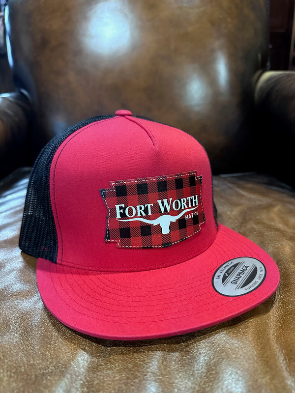 Fort Worth Buffalo Plaid Flat Bill