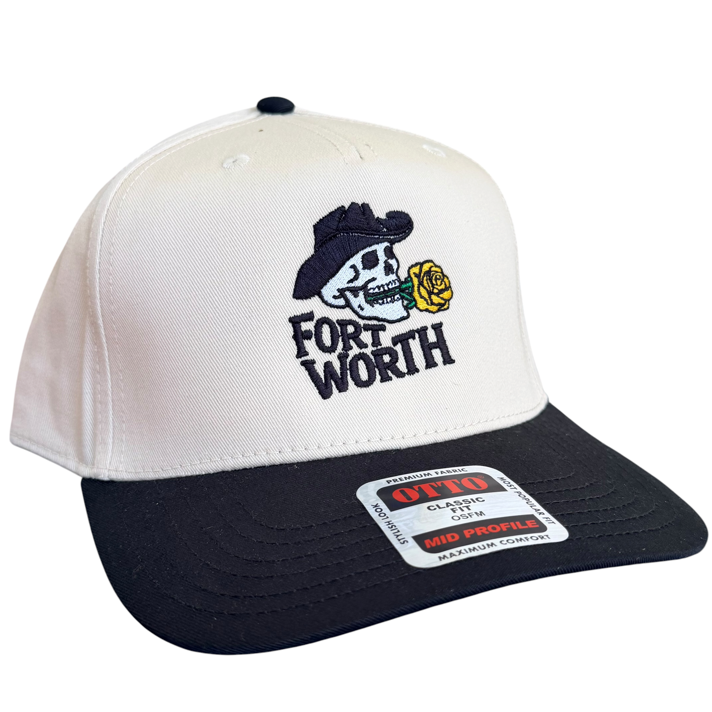 Fort Worth Skull Yellow Rose