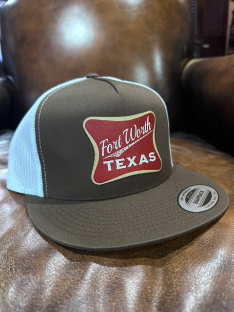 Fort Worth High Life Brown Flat Bill